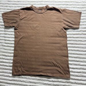 Soffe Men's Brown Cotton Crew Neck Short Sleeve T-Shirt Size M